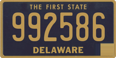 DE license plate 992586