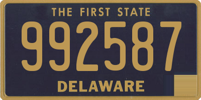 DE license plate 992587
