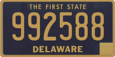 DE license plate 992588