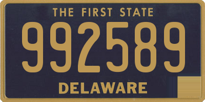 DE license plate 992589
