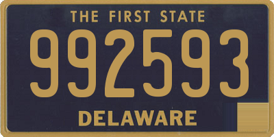 DE license plate 992593