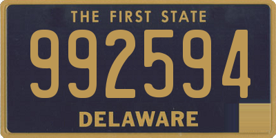 DE license plate 992594