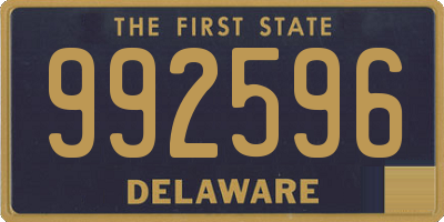 DE license plate 992596