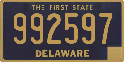 DE license plate 992597