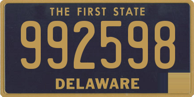 DE license plate 992598