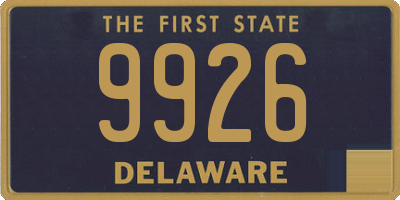 DE license plate 9926