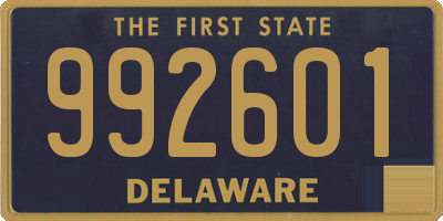 DE license plate 992601