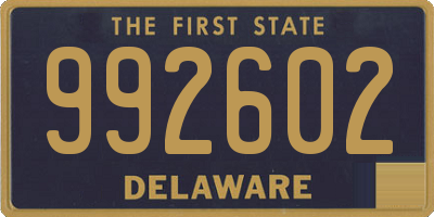 DE license plate 992602