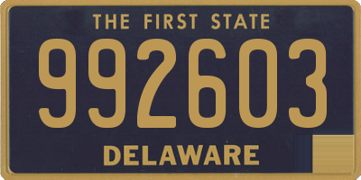DE license plate 992603