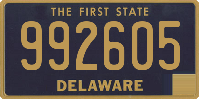 DE license plate 992605
