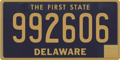 DE license plate 992606