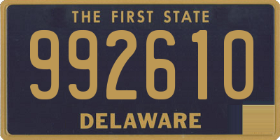 DE license plate 992610
