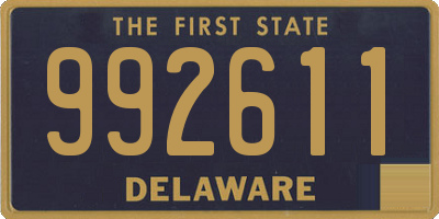 DE license plate 992611