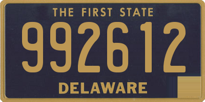 DE license plate 992612