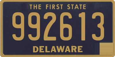DE license plate 992613