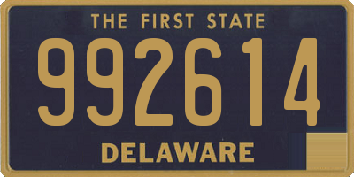 DE license plate 992614
