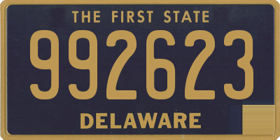 DE license plate 992623