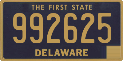 DE license plate 992625