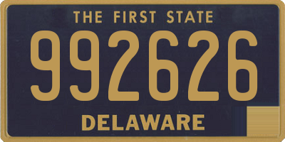 DE license plate 992626