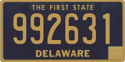 DE license plate 992631