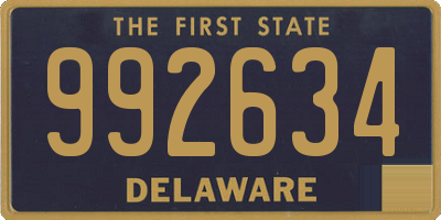 DE license plate 992634