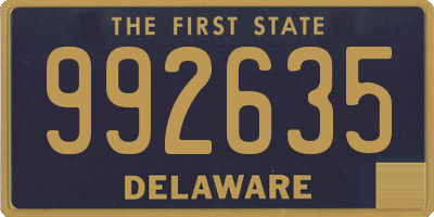 DE license plate 992635