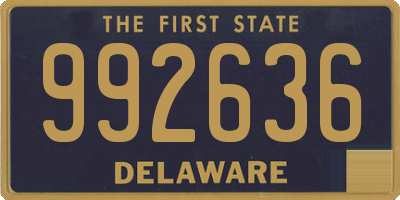 DE license plate 992636
