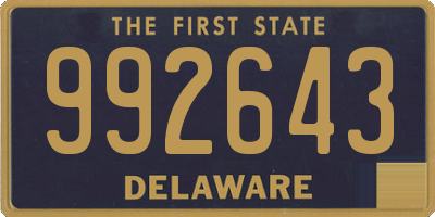 DE license plate 992643