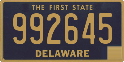 DE license plate 992645