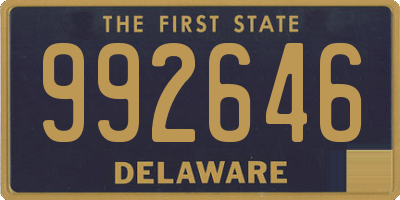 DE license plate 992646