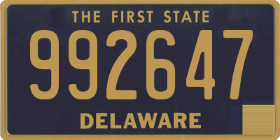 DE license plate 992647