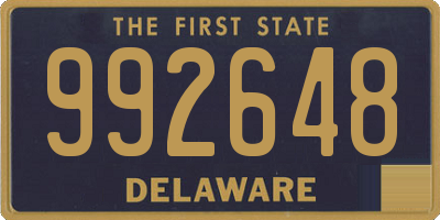 DE license plate 992648