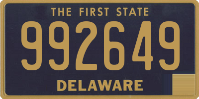 DE license plate 992649