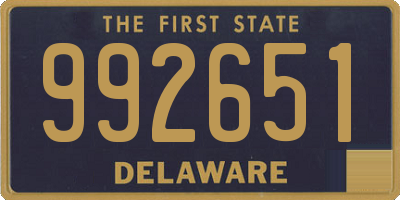 DE license plate 992651