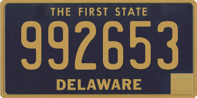 DE license plate 992653