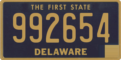 DE license plate 992654