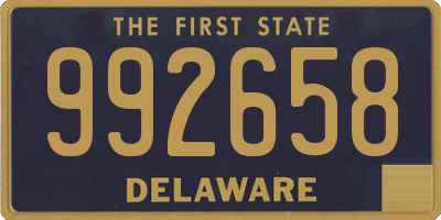 DE license plate 992658