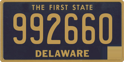 DE license plate 992660