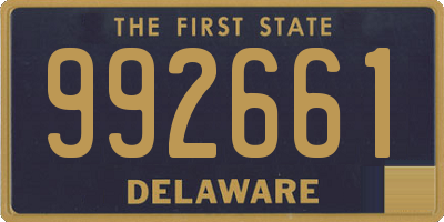 DE license plate 992661