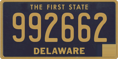DE license plate 992662