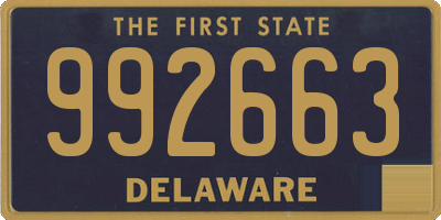 DE license plate 992663