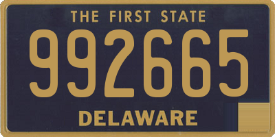 DE license plate 992665