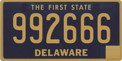 DE license plate 992666