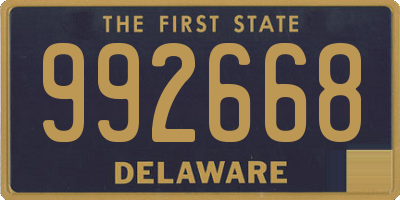DE license plate 992668