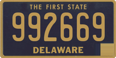 DE license plate 992669