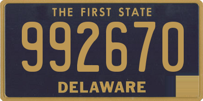 DE license plate 992670