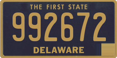 DE license plate 992672