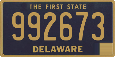 DE license plate 992673