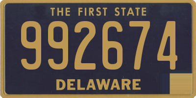 DE license plate 992674