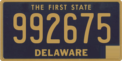 DE license plate 992675